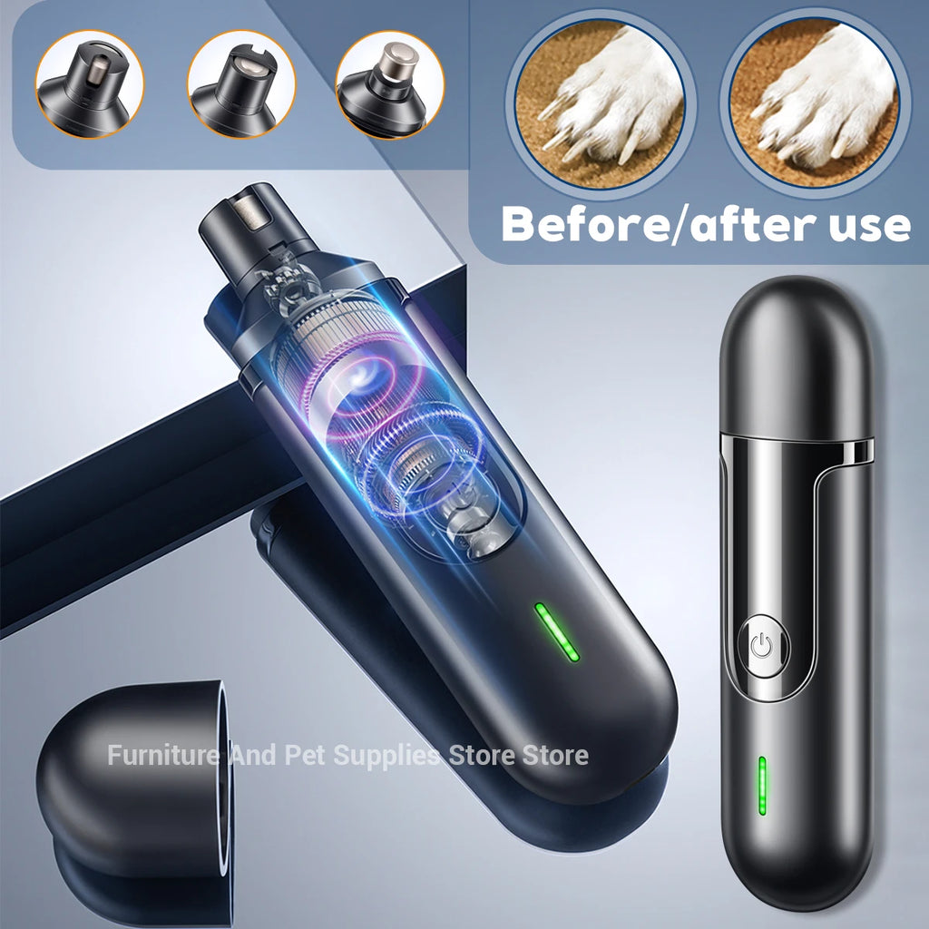 Rechargeable Electric Pet Nail Grinder - Professional Grooming Tool