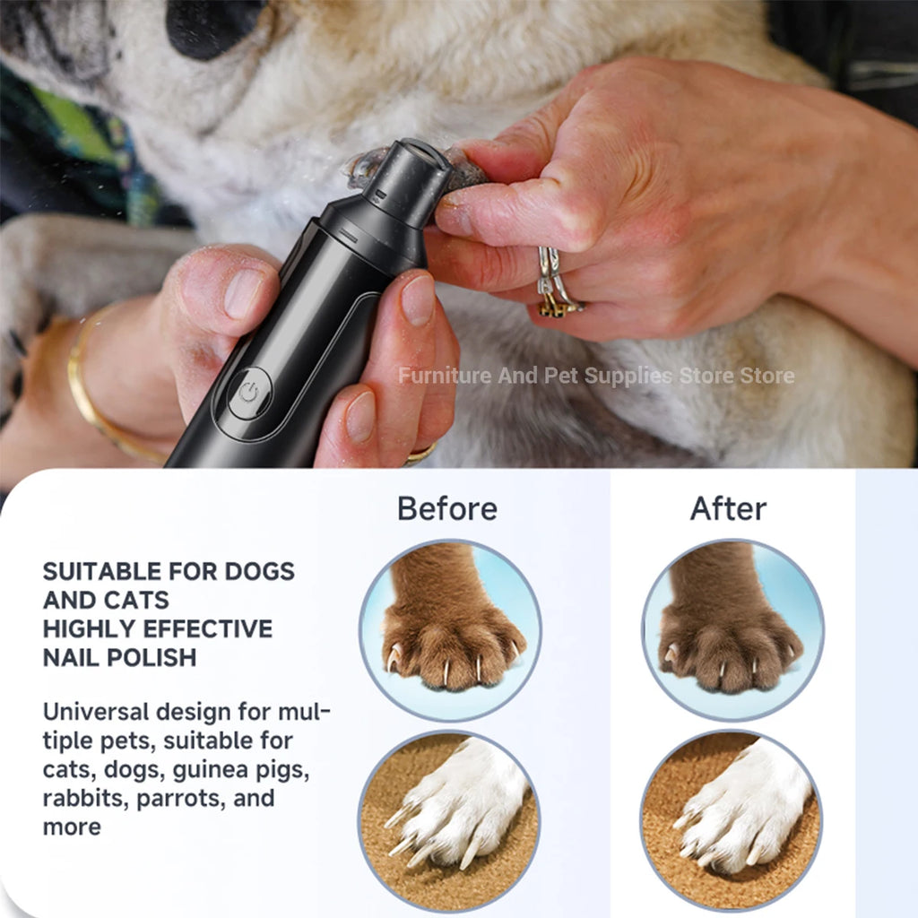 Rechargeable Electric Pet Nail Grinder - Professional Grooming Tool