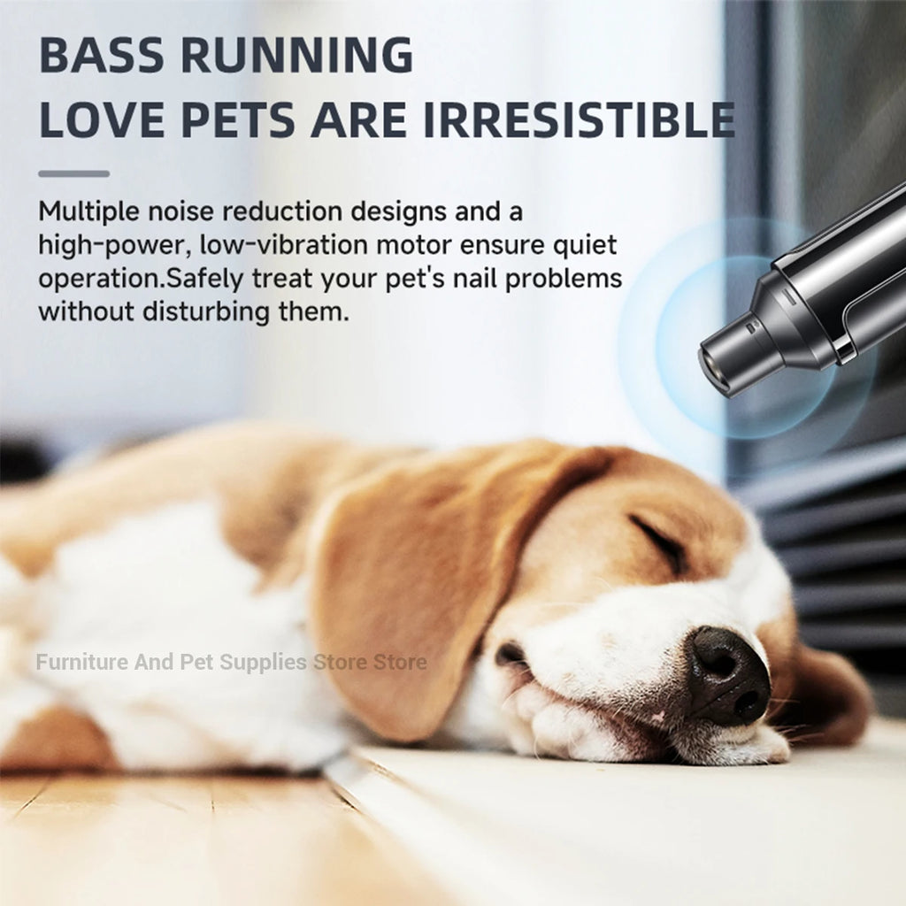 Rechargeable Electric Pet Nail Grinder - Professional Grooming Tool